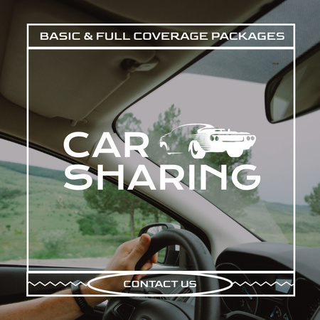 Car Sharing Service Offer With Two Options Animated Post Design Template