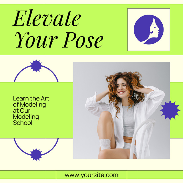 Teaching Art of Posing for Models Instagram AD Design Template