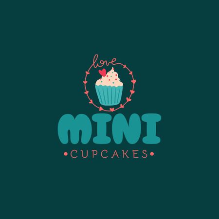 Modèle de visuel Bakery Ad with Yummy Cupcake - Logo