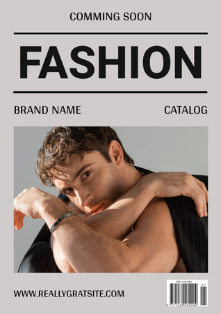 Template di design Tendenze moda per uomo e donna in grigio Newsletter
