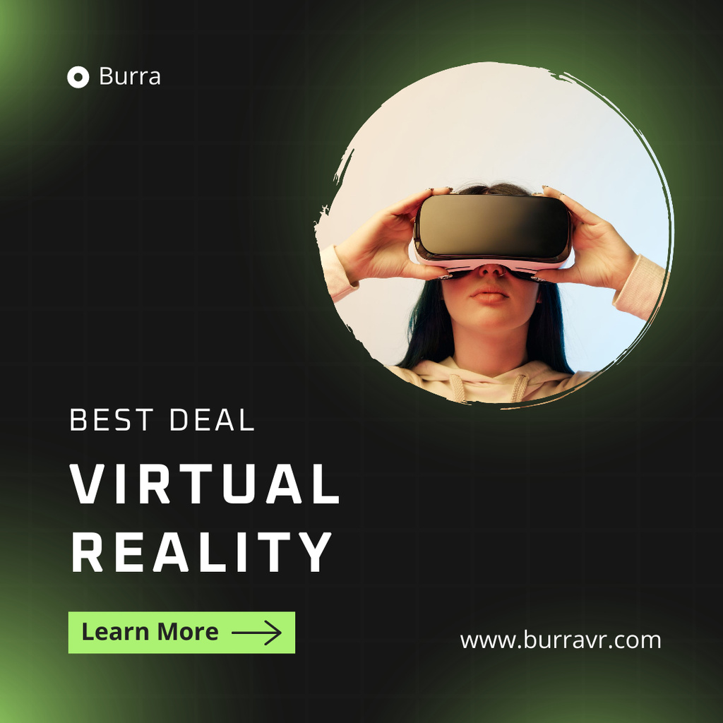 Ontwerpsjabloon van Instagram van Virtual Reality Special Offer With Headset