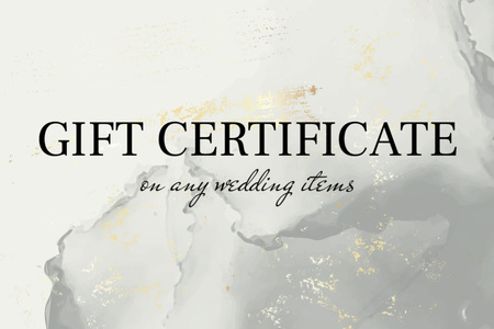 Platilla de diseño Gift Card on Wedding Items Gift Certificate
