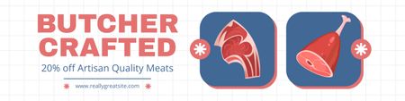 Crafted Meat Pieces Twitter Design Template