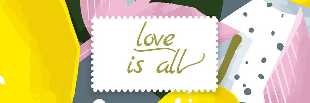Szablon projektu Love Citation on Colorful Pattern Twitter