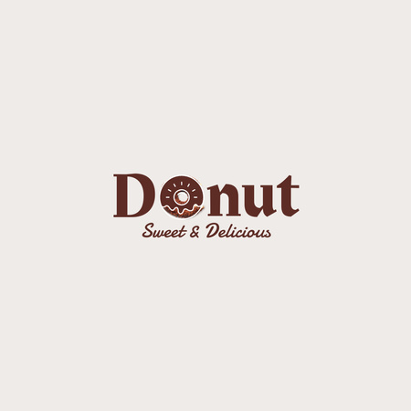 пончик, сладкий и вкусный, дизайн Logo – шаблон для дизайна