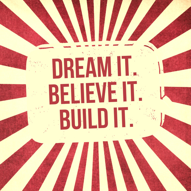 Designvorlage Motivational Quote About Dreaming And Aspiring für Instagram