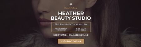 Plantilla de diseño de Beauty Studio Ad Email header 
