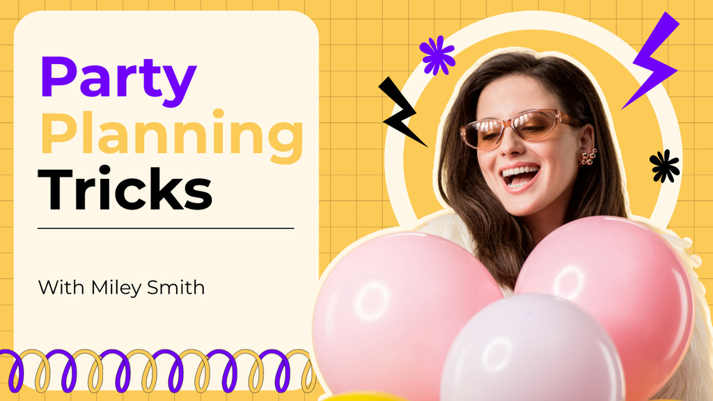 Offering Tricks for Party Planning Youtube Thumbnail Modelo de Design