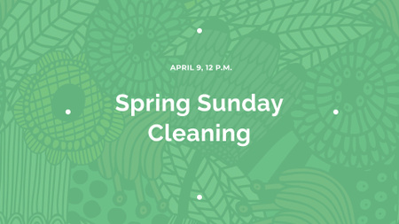 Spring Cleaning Event Announcement FB event cover tervezősablon