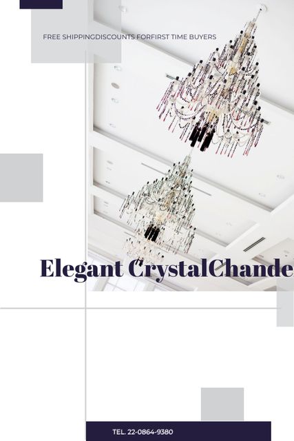 Elegant Crystal Chandeliers Offer in White Tumblr Design Template