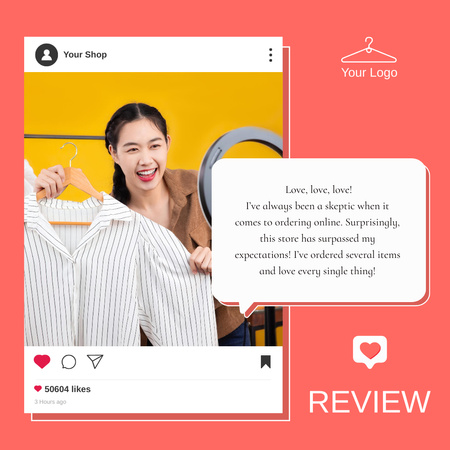 Review on Clothing Store Instagram Design Template