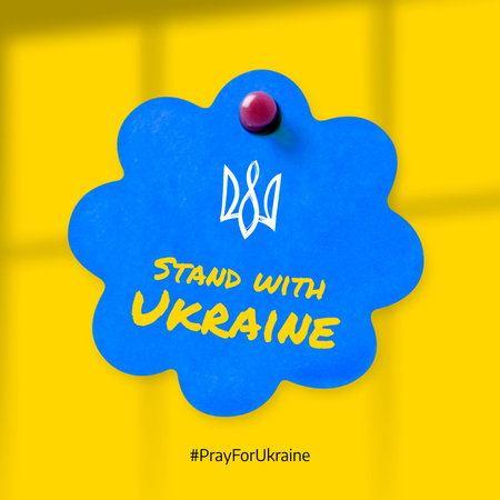 Trident crest to stand with Ukraine Instagram Design Template