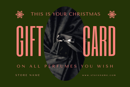 Designvorlage Perfumes Offer on Christmas für Gift Certificate