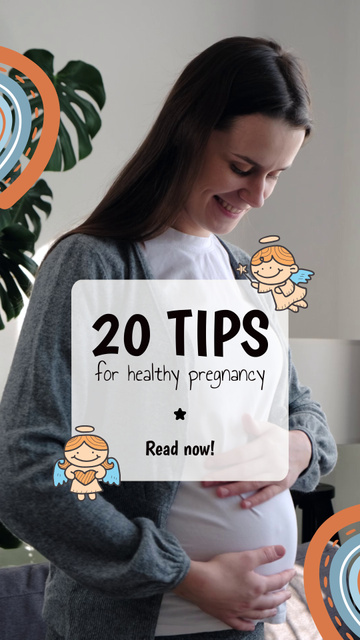 Useful Tips For Healthy Pregnancy TikTok Video Modelo de Design