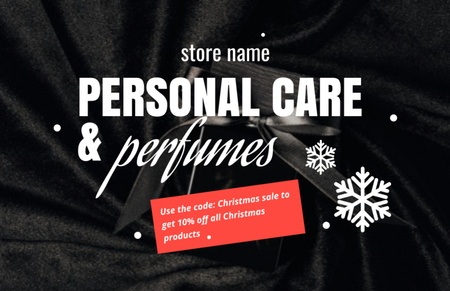 Cosmetics and Perfumes Sale on Christmas Flyer 5.5x8.5in Horizontal Design Template