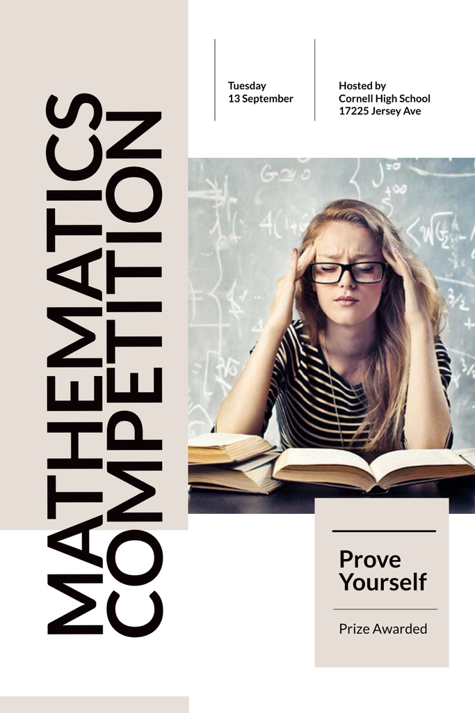 Mathematics competition Announcement Pinterest – шаблон для дизайна