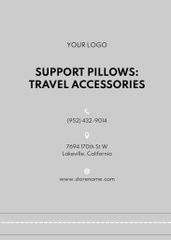Restful Neck Pillow For Travelers In Gray