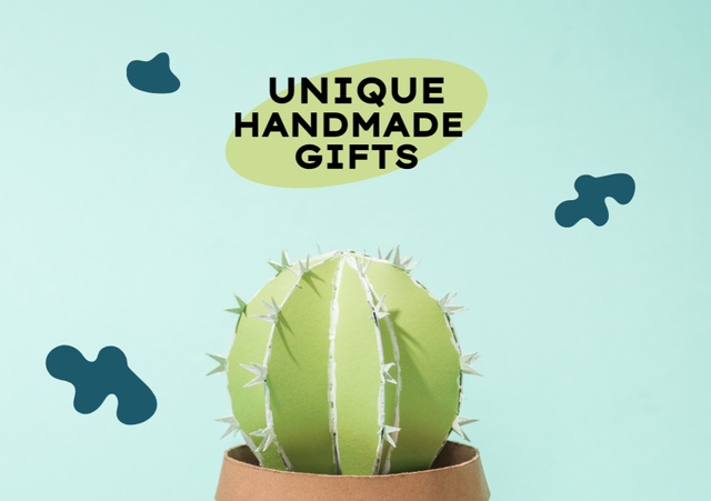 Advertising Unique Handmade Gifts Flyer A5 Horizontal Šablona návrhu