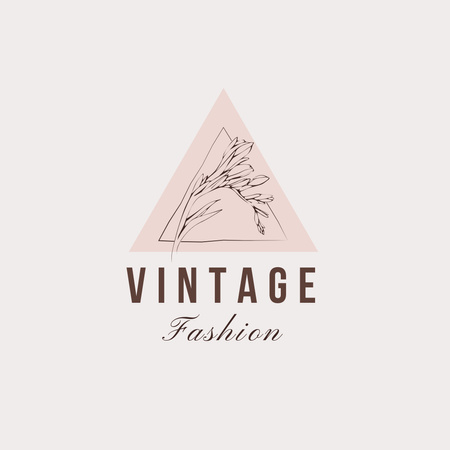 Template di design vintage fashion boutique annuncio Logo