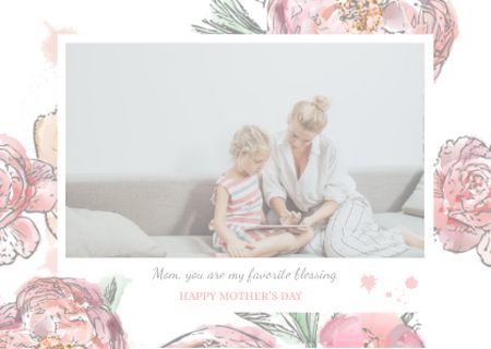 Platilla de diseño Happy Mother's Day postcard Postcard