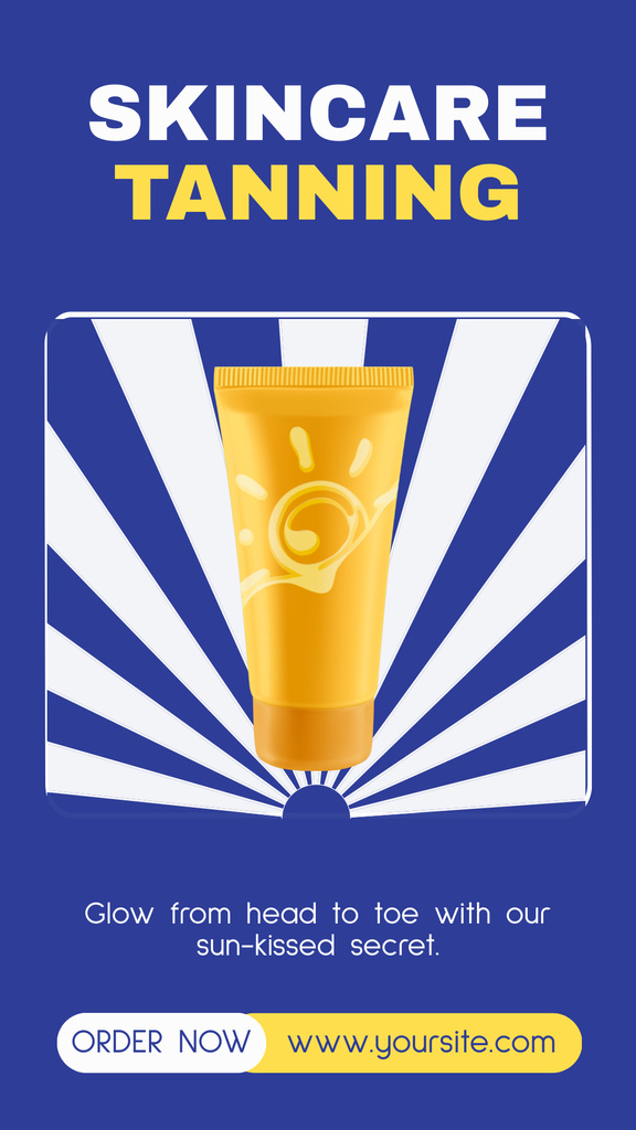 Szablon projektu Order Sunscreen in Yellow Tube Instagram Story
