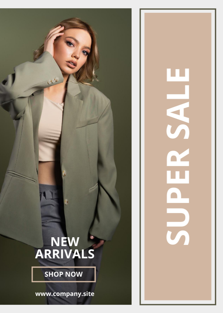 Fashion Collection Ads with Stylish Woman Flayer Design Template