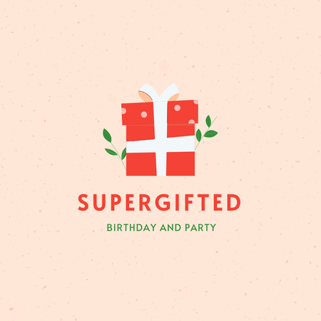 születésnapi party ünnep bejelentése Logo tervezősablon