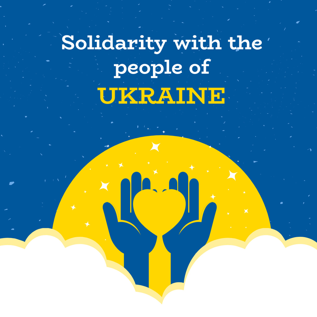 Stay Solidary with Ukraine Instagram Design Template