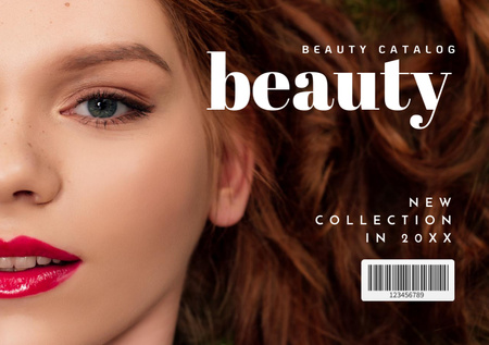 Beauty Products Catalog Flyer A5 Horizontal Design Template
