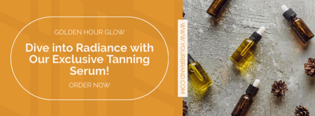 Exclusive Tanning Serum Sale Facebook coverデザインテンプレート