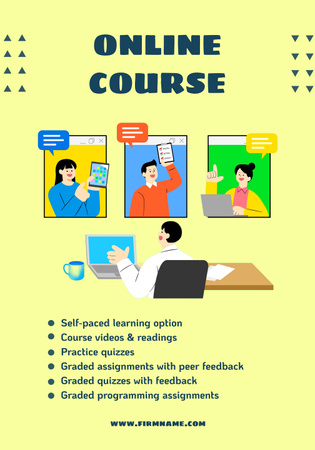 Online Courses Ad Poster 28x40in Design Template