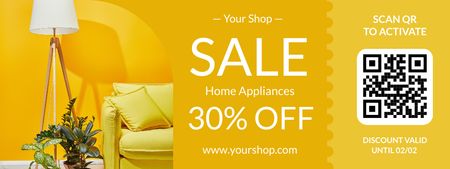Home Appliances Yellow Promo Coupon – шаблон для дизайну