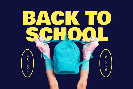 Back to School Announcement Postcard 4x6in Design Template