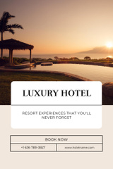 Luxury Hotel Ad with Beautiful Sunset