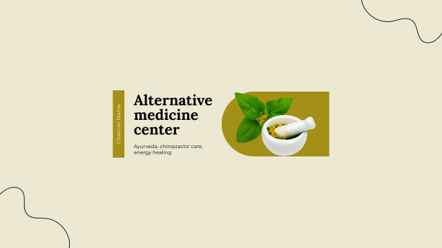 Ontwerpsjabloon van Youtube van Alternative Medicine Center With Herbal Remedies