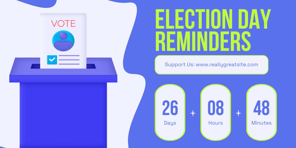Modèle de visuel Election Day Reminder - Twitter