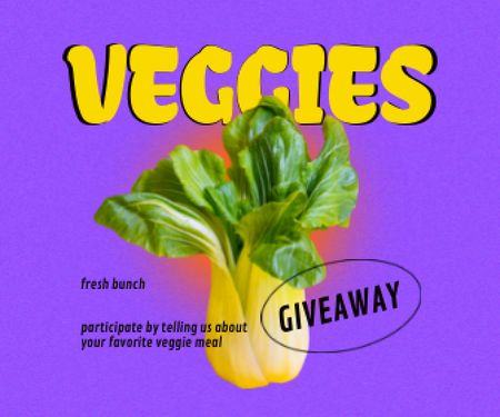 Veggies Special Offer with Fresh Leaves Large Rectangle – шаблон для дизайну