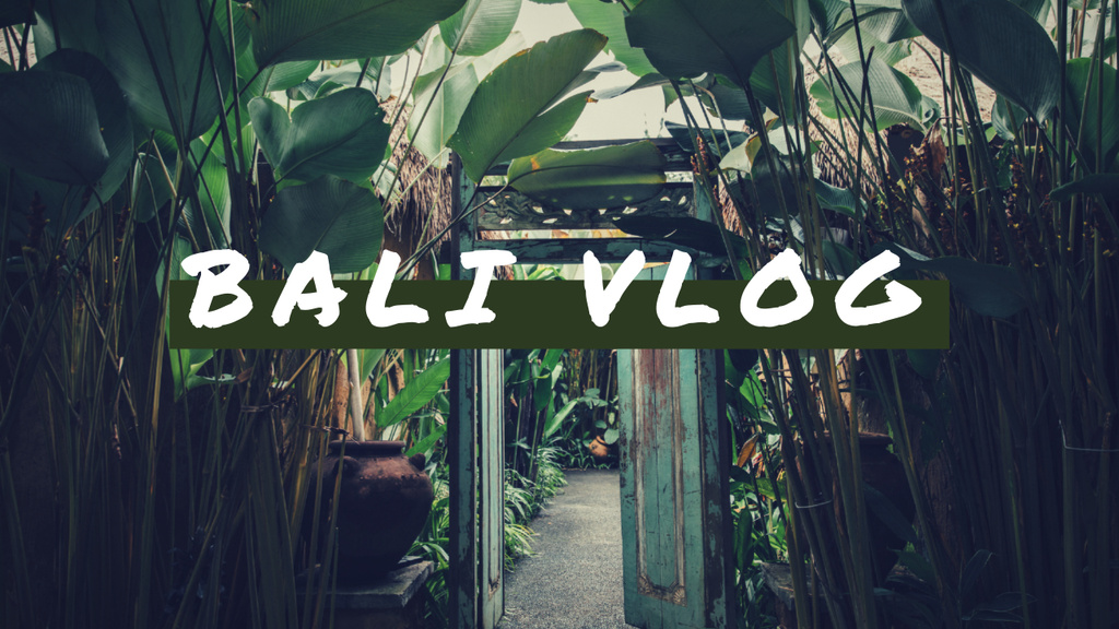 Plantilla de diseño de Blog Promotion about Bali Youtube Thumbnail 