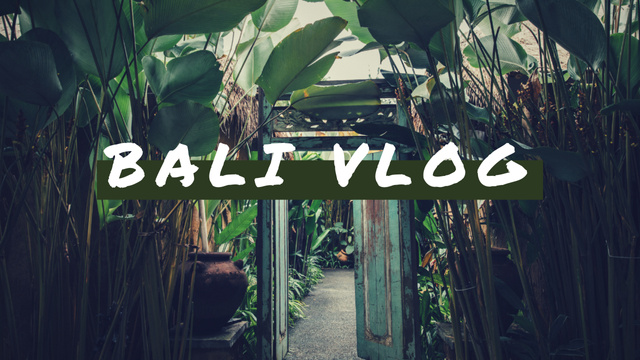 Blog Promotion about Bali Youtube Thumbnail tervezősablon