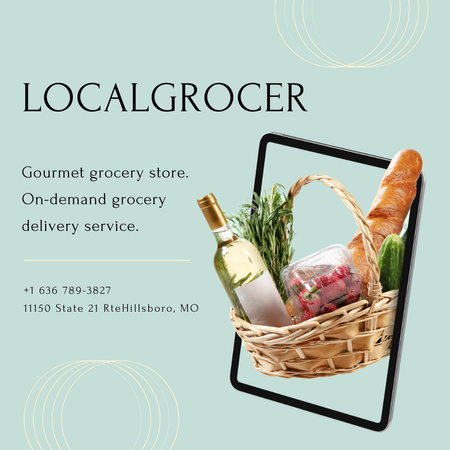 Grocery Store Ad Instagram AD – шаблон для дизайну