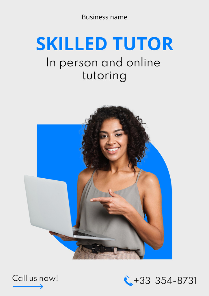 Template di design Skilled Tutor Services Offer Poster