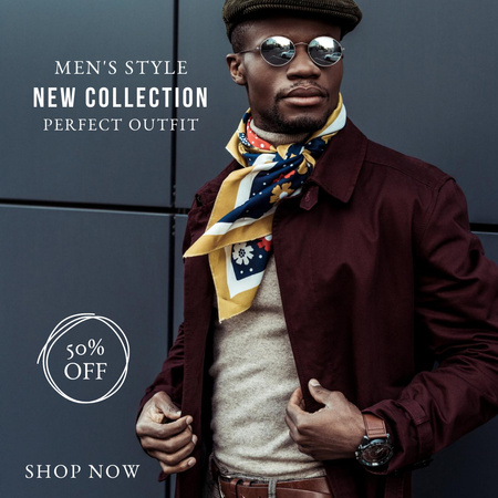 Male Outfit Sale Offer Instagram Design Template