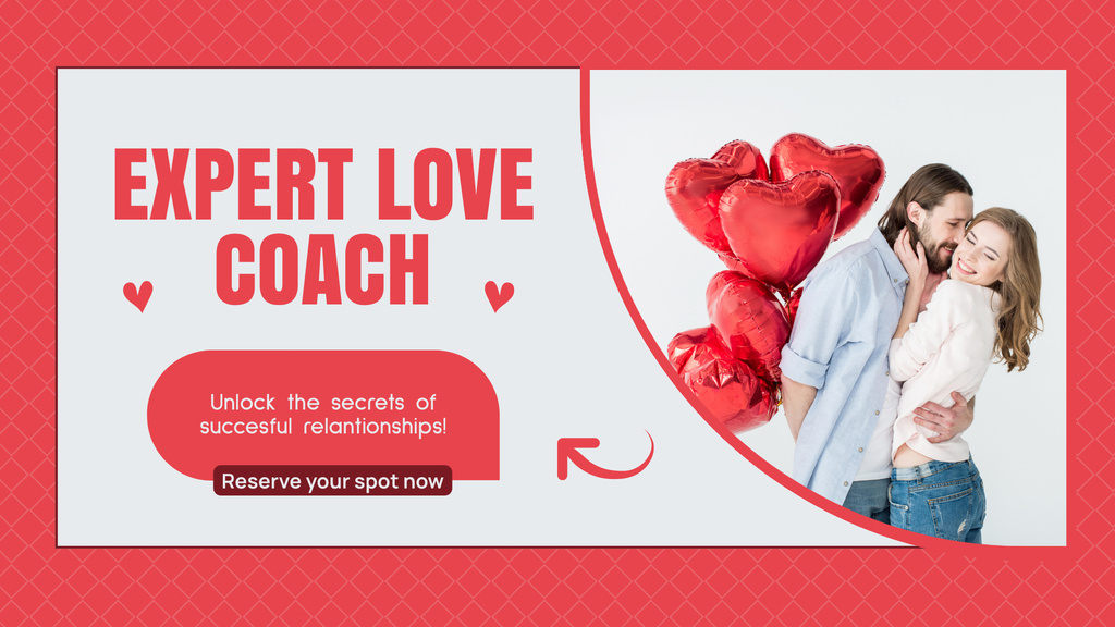 Secrets of Successful Love Relationships from Coach FB event cover Modelo de Design