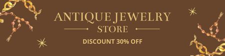 Antique Jewelry With Discounts Offer In Shop Twitter Design Template