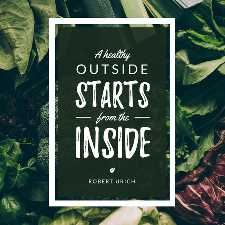Plantilla de diseño de Quote with Fresh Vegetables background Instagram 