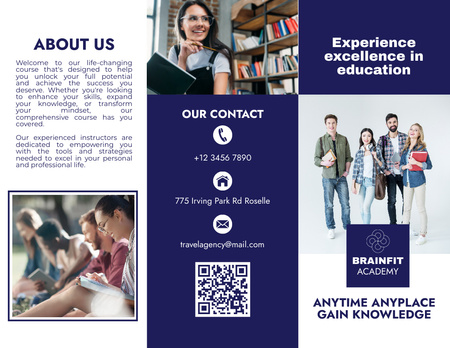Oferta de Estudos Universitários com Jovens Estudantes Brochure 8.5x11in Modelo de Design