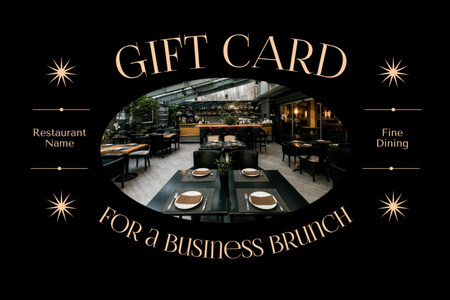 Template di design Special Offer on Business Brunch Gift Certificate