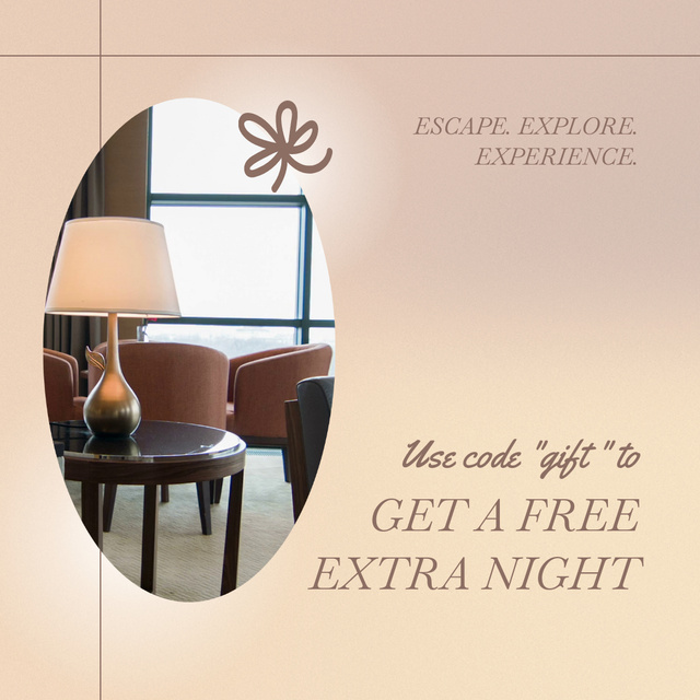 Template di design Additional Free Night At Hotel As Gift Offer Animated Post