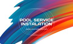 Service Offer of Installation of Swimming Pool on Bright Gradient