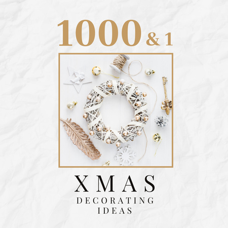 Plantilla de diseño de ideas de decoración de navidad Instagram 